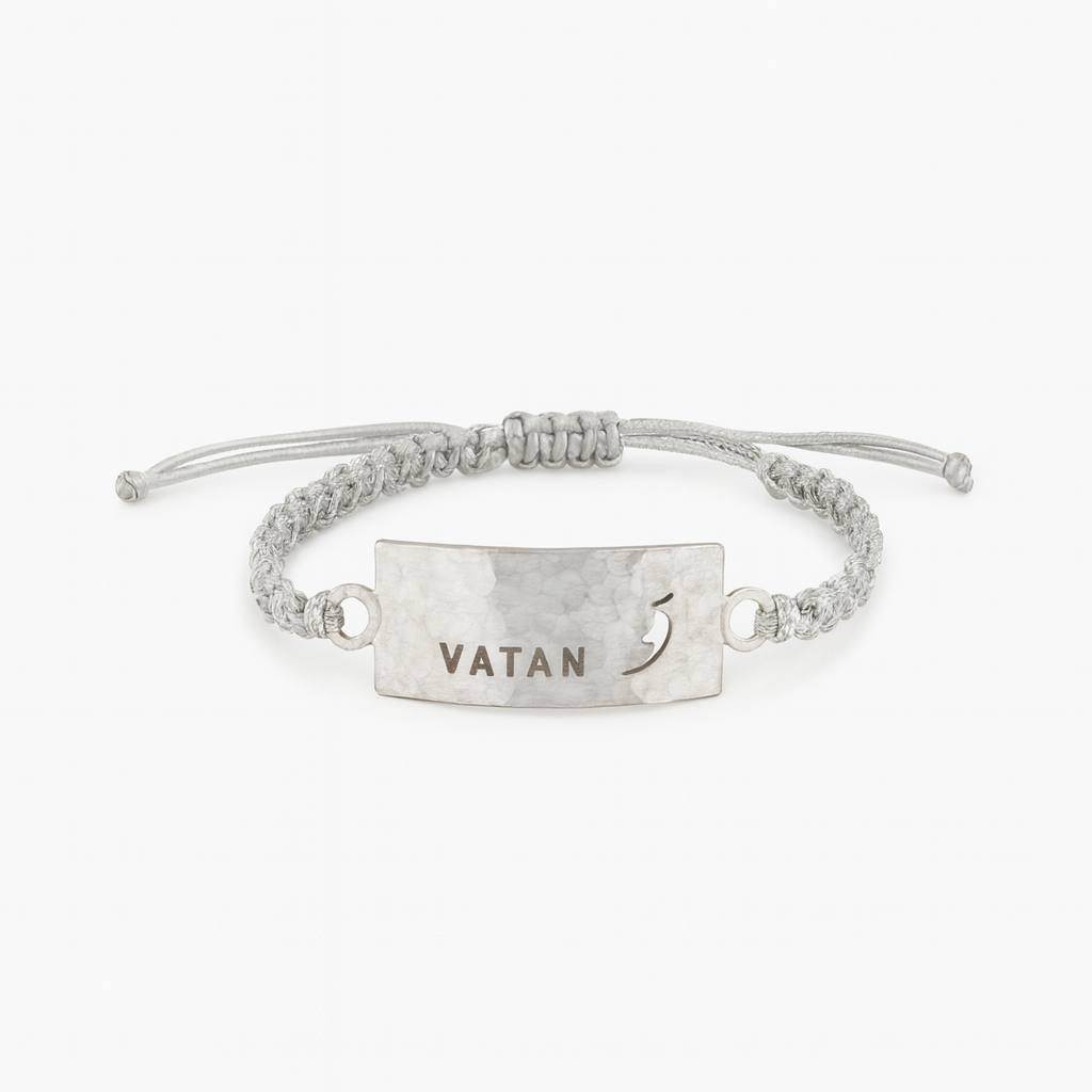 دستبند نقره «وَ وطن» طوسی